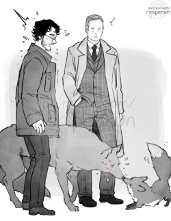 ~Support me on Patreon~A patron requested His Dark Materials AU for Hannigram and in retrospect I’ve realized that this doodle doesn’t have any other indications that it’s His Dark Materials lolIt was fun trying to decide what animals I wanted to