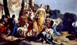 Giambattista Tiepolo (Venezia 1696 - Madrid 1770); Mosè salvato dalle acque (The finding of Moses), c. 1740; oil on canvas, 339 x 200 cm; National Gallery of Scotland, Edimburgh