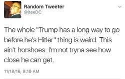 fullpraxisnow:  “It’s wrong to compare a United States President to Hitler. Not because it’s an exaggeration but because it’s backwards. American policy inspired Hitler, not the other way around. Adolf Hitler was a student of US History, developing