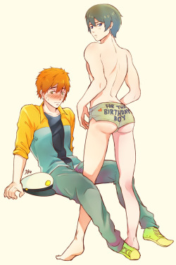 girlwiththewhiterabbit:  and makoto got the lap dance of his life congrats on being forever 18 you dork i know im SUPER LATE but uh &gt;.&lt; life intervened as usual…(also been feeling closed off im sorry i’ll reply messages soon!) i could also use