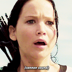 victorsvillage:  #this is so painful to look at#because at first katniss is afraid that the canon was for peeta#then peeta comes up looking so disoriented and scared#and the#katniss’s face switches into remorse for peeta because it was his first kill#but