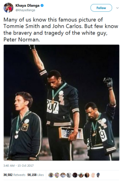fluffmugger: thetrippytrip:  We should be more pro-active or we’ll see more of such sad fates of honest people.  And the utterly ironic thing is I’ve seen repeated tumblr posts of that iconic photo absolutely slagging the shit out of Peter Norman