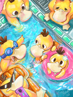 iris-sempi:  PSYDUCK PARTY!  Junichi Masuda asked for me to draw 6 Psyducks…. and now its added to my redbubble store! REDBUBBLE / DEVIANTART  