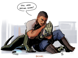 skyllianhamster:there’s a reason garrus likes keeping things at a distance