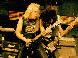 radiothrash:  Jeff Hanneman: “Me and Tom (Araya) and some of my friends, we used to really be into cocaine, and like one day Tom was dropping me off at home and I think it was 7 or 8 in the morning and I think it was after two days of staying up and