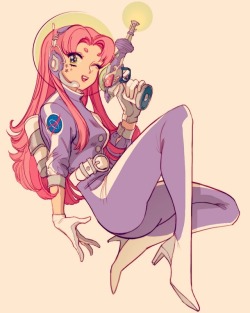 yosb: 🎶When there’s trouble, you know who to call (TEEN TITANS)From their tower, they can see it all (TEEN TITANS!!!) 🎶 here’s space girl starfire 💫⭐️🔥tryna finish the squad by anime expo &gt;:3c 