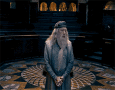 Dumbledore shrugs gif