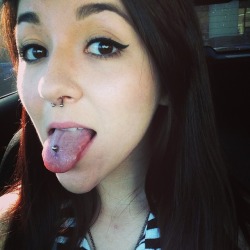 Brand new septum and tongue piercings!