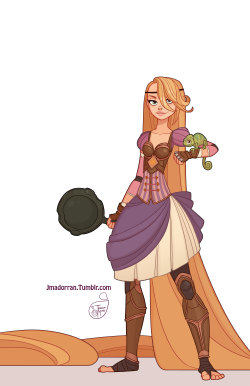 jmadorran: Commission for a client. They wanted an updated warrior version for Rapunzel. It was fun to revisit this idea again. :) Interested in a commission? Find more about my commission process here. :D 