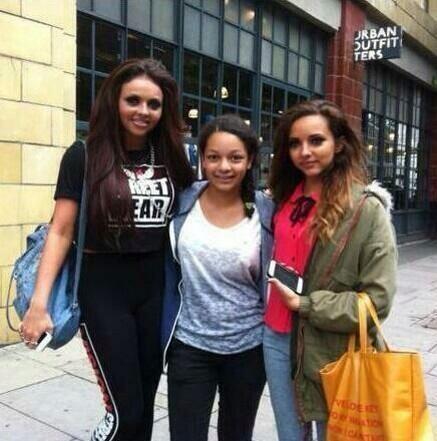 Jade and Jesy with fan 