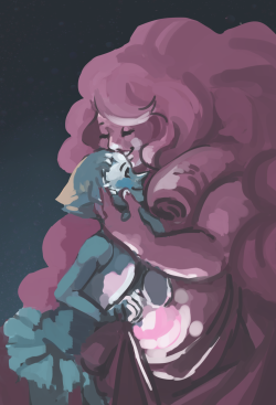 blue-oranges:  Pearl and Rose for Valentie request for @mayoart. (I like this pairing, but it’s just so freakin sad   ಥ_ಥ ) 
