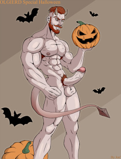 jondessins:[Nude] Olgierd / The witcher : Special Halloween ! With f0-star, waghran, Killy-stein and Greeneyedwolfking.