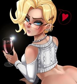 therealshadman:  Did you know that Mercy from Overwatch is 37? Quite the Milf. http://www.shadbase.com/melfy/ Catch me play and or draw Overwatch on my Twitch Stream Channel [My Twitter]   hnnng~ &lt;3 &lt;3 &lt;3