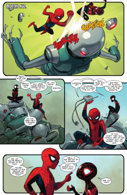 why-i-love-comics:  Spider-Man #2 (2016) written by Brian Michael Bendisart by Sara Pichelli, Gaetano Carlucci, &amp; Justin Ponsor 