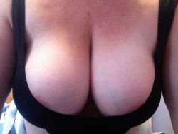 splani:  A couple taken at work today - bustin loose y'all!   Shameless reblogEspecially for Cleavage Sunday!