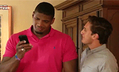 fuckthisblog:  highonawindyhill: Michael Sam, first openly gay Division I College football player and NFL draft prospect, reacts to being drafted by the St. Louis Rams (May 10, 2014) [x]  *screams of joy** 