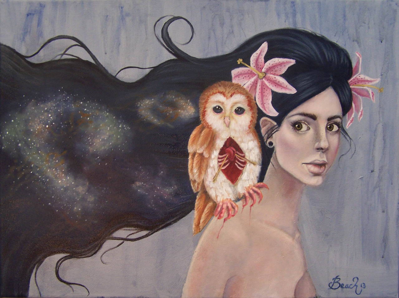 "Mourning Pasts" Oil on canvas. Check me out at facebook.com/LindsayBeachIllustration or my website lindsaybeachillustration.com  And follow me on tumblr! 