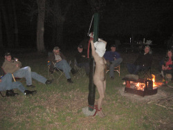 stupidfucktoy:  Some camping trips are way more interesting than others. I want to try this kind of camping. 