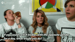 fandom-of-fun-things:  macetown:  fandom-of-fun-things:  ourdrunkitchen:  That time in which Mamrie, Grace, and Hannah absolutely NAIL it.  SHOTS FIRED  I bet no one expected this small .gifset to grow as big as it did.  I read your tags. I got your innue