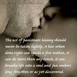Forever ruined by the passion and desire that was uncovered in that first kiss&hellip;.❤️