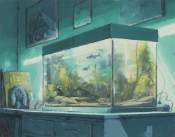 thunderstruck9:Sven Kroner (German, b. 1973), Im Aquarium 3 [In the Aquarium 3], 2017. Acrylic on canvas, 90 x 110 cm.