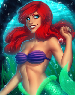 dustys-art:  I drew an Ariel and I absolutely love how it came out!I should definitely draw mermaids more often!