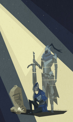 kalisdevals:  kalisdevals:  Dark Souls “Memory of Artorias” illustration, featuring Lord’s Blade Ciaran and Knight Artorias of the Abyss. Help me by reblogging if you like! :) Please view HD link: http://i.imgur.com/LvzO0fd.jpg  Shameless reblog