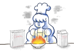 avenging-at-beach-city:  So I doodled what would happen if Sapphire cooked! (I wanted to draw Ruby’s reaction but I got lazy. It would’ve been fun tho!   ¯\_(ツ)_/¯) Based on jen-iii​‘s post here!