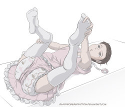 diaperboyart:    Curious Toes by Black Rose Seduction - http://blackroseseduction.deviantart.com/   