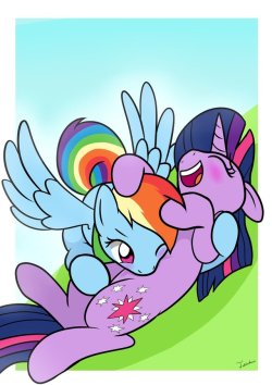 twidashlove: Twilight is even more ticklish than Rainbow, and Rainbow exploits this every chance she gets. Can Play Silly Together by Twidasher   HNNNNG &lt;3