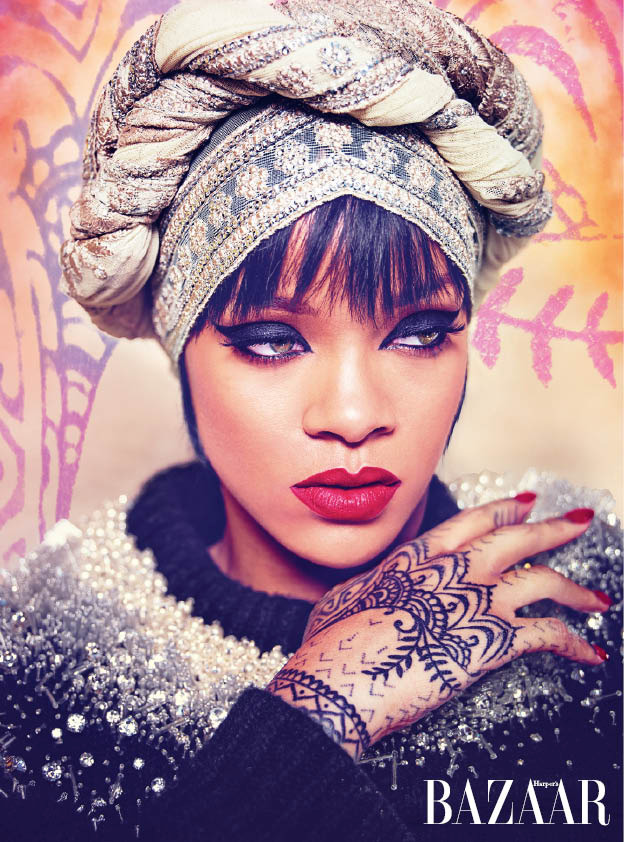 justarainymorning: Rihanna on cover for Harper’s Bazaar Arabia shot by photographer Ruven 