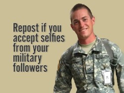 militaryhotties:  13dylan13:  jarheadtamer:  I guess the title of my blog should make the answer obvious.  Horned up in uniform.  Hell yeah