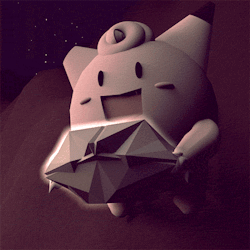 low-poly-pokemon:  Clefairy Dance Last one tonight with clefairy, had a lot of fun. No glitches this time, just a nice shooting star.