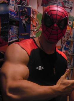 sexy-lads:  David Příkop in Spiderman’s mask