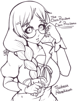 I’m having a shitty daySo I drew my Second Best Girl in MonogatariThe class president of class presidentsTsubasa HanekawaBecause if I were any girl in the Mono series, I’d probably be Hanekawa