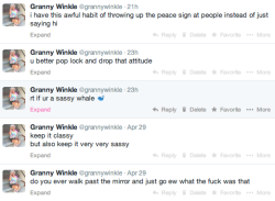 the-personal-quotes:   GRANNY WINKLE APPRECIATION POST! OMFG YES THIS GRANNY IS THE BEST   CLICK HERE to follow her and see the rest of the posts 