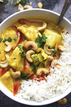 do-not-touch-my-food:  Coconut Curry Cashew Chicken    Oooo yummy