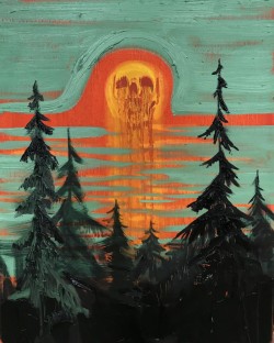 thunderstruck9:Kim Dorland (Canadian, b. 1974), Last Light, 2018. Oil on canvas, 76 x 61 cm.