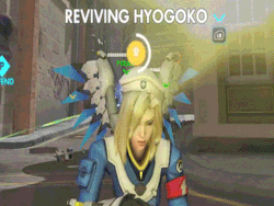 ticklemefrosty:    Look at how cute Mercy’s face is when she revives someone in Uprising! I wanna do this with all the Mercy skins just to see her face.   @hyogoko 