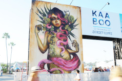 supersonicart:  KAABOO ArtworK 2015 Recap. Between September 18th through the 20th, 2015 Del Mar, California was invaded by the first ever KAABOO Del Mar music festival which featured KAABOO ArtworK, an event that showcased live mural painting, intricate