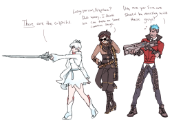 more random faunus trio au bullshit lmaOsgfgcaught in the act by hunters in training oh no B) whatever will they do B)