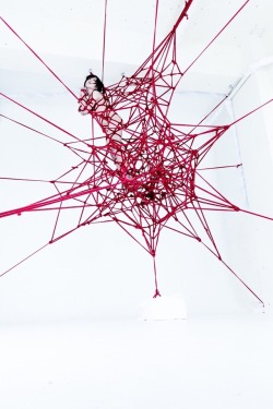 hajimekinoko:  Red series “future” Model Yuri Yumetuki Photo&amp;Rope Hajime Kinoko  my web http://shibari.jp