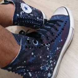 &ldquo;shoes are boring. wear sneakers&rdquo; #chucktaylor #allstar #studded #kicks #sotd