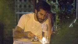 alainsdelon: jake gyllenhaal sadly eating alone is a mood of mine