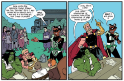 As an aside, Thor and She-Hulk were in the park the very same day that Peter and Spiderman appeared together. They were all helping to fight a Quiz based villain……. by taking a quiz. She-Hulk and Thor were probably cheating off of each other. It’s