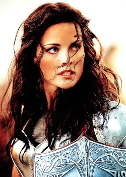 reservoir-fantasy:  &ldquo;I am the Lady Sif. Born a goddess and forged a warrior. I have been baptized in the tears of my enemies. And their children’s children fear my name.”  I love Sif