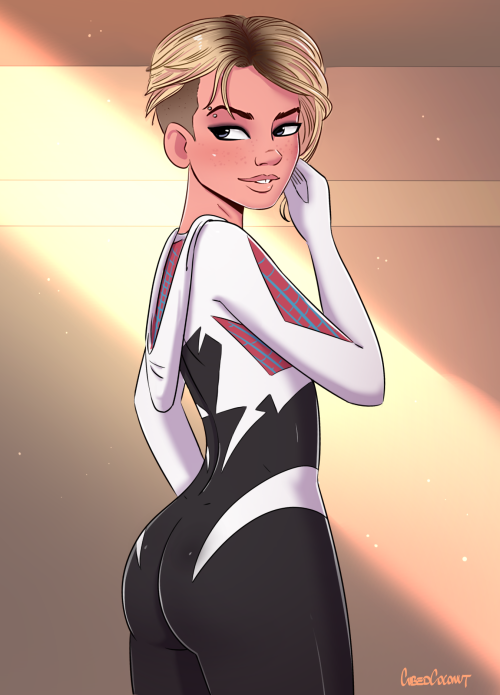 Spider-Gwen! Alt versions now on patreon, coming soon to twitter! 