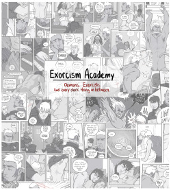 asmodeuscreep:  Are you reading my comic yet? :)At the Exorcism Academy, agents are trained to operate in the field, to exorcise demons from the people and places they inhabit. To exorcise demons, you need a demonâ€™s Sight and Strength. To get it, youâ€™