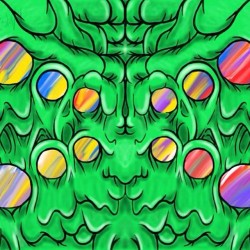 cunabear:  &ldquo;Slip n’ Slime&rdquo; #art #artwork #digital #draw #drips #melty #monster #eyes #colors #slime #boogers #gross