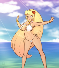 scdk-nsfw: scdk-sfw:  Beachtime Pacifica Trying to keep myself busy until new PC arrives. Have a beach babe :3   Follow me on Twitter   